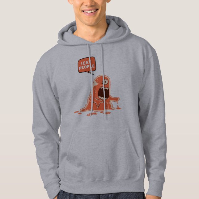 Veste À Capuche monstre manger gens T-shirt (Devant)