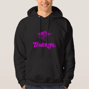 Veste À Capuche Mont Teide Ténérife Volcan Rose Néon