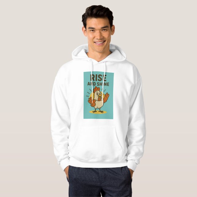 Veste À Capuche Monter et briller Joyeux poulet (Devant entier)