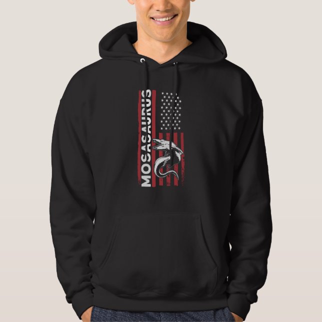 Veste À Capuche Mosasaurus Dino Dinosaure Préhistorique (Devant)