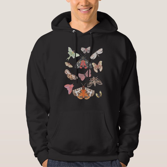 Veste À Capuche Moth Dark Academia Esthétique Alt Vêtements Goblin (Devant)