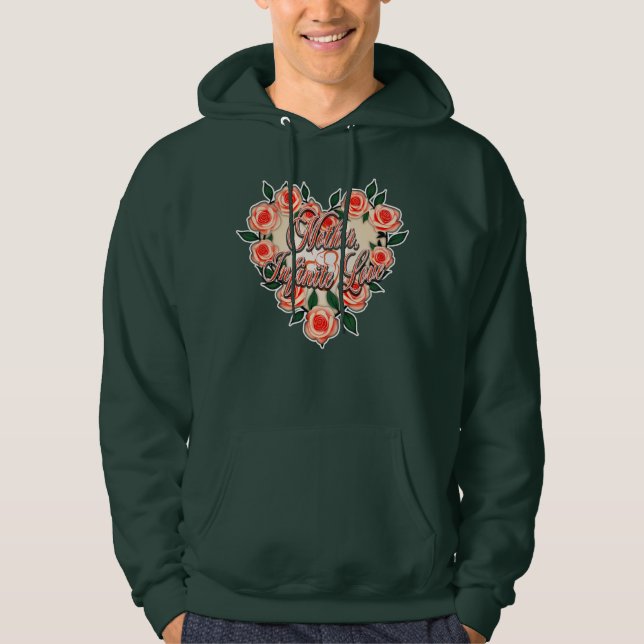 Veste À Capuche Mother Infinite Love – Floral Typography (Devant)