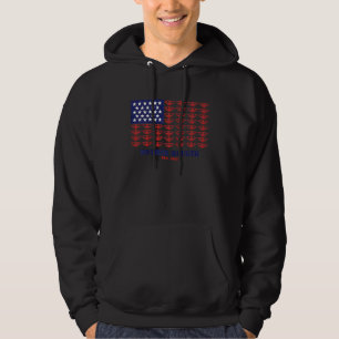 Veste À Capuche MOTHER RUCKER Drapeau USA Patriotique Raglan Baseb