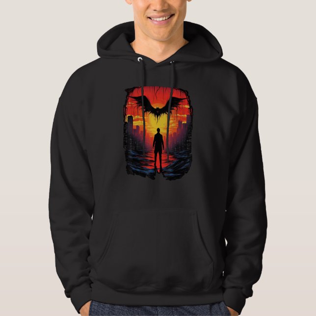 Veste À Capuche Mothman  Point Pleasant  Mystic Men Women Cryptid (Devant)