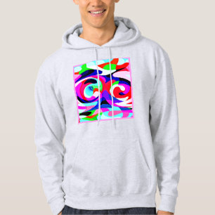 Veste À Capuche Motif d'abstractions colorées