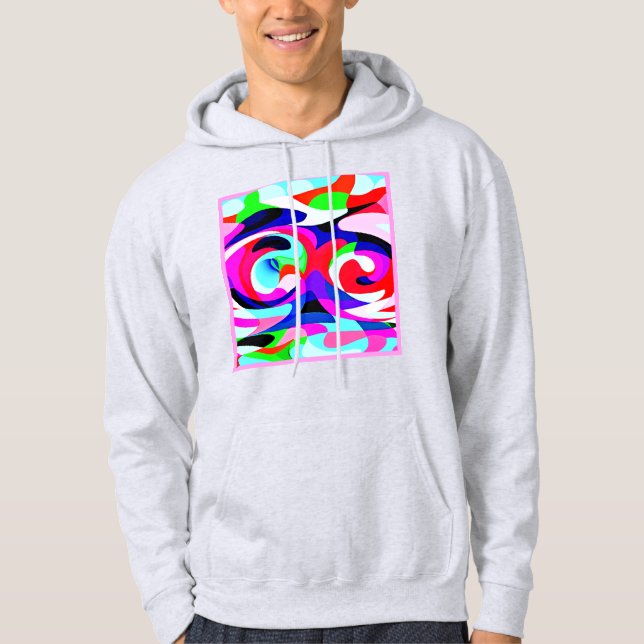 Veste À Capuche Motif d'abstractions colorées (Devant)