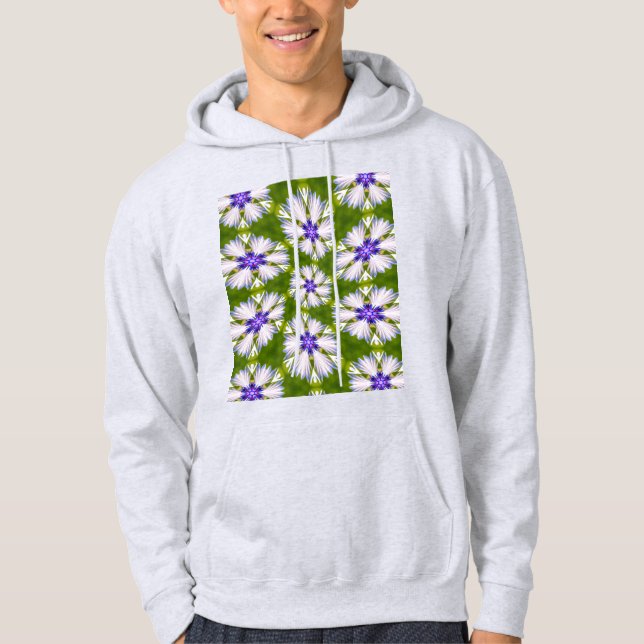 Veste À Capuche Motif de fleurs blanches (Devant)