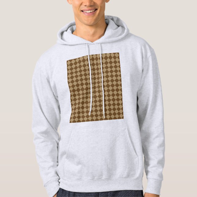 Veste À Capuche Motif diamant combiné Brown par STaylor (Devant)