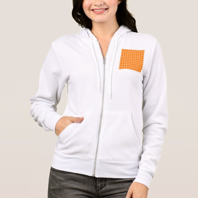 Veste À Capuche Motif diamant orange combiné STaylor (Devant)