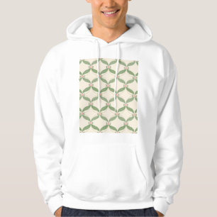 Veste À Capuche Motif Grille Fleurs Feuilles simples