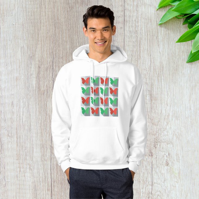 Veste À Capuche Motif Papillon Rouge et Vert (Créateur téléchargé)