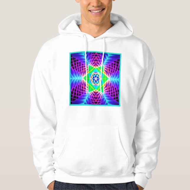 Veste À Capuche Motif Vivant Coloré (Devant)
