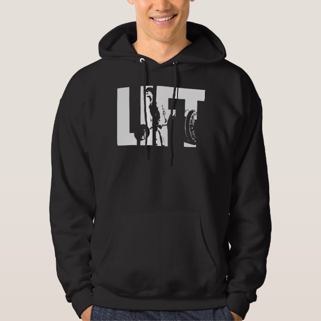 Veste À Capuche Motivation de la musculation - LIFT - Deadlift (Devant)
