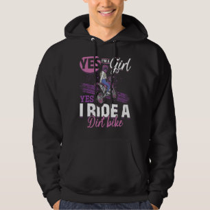 Veste À Capuche Motocross Oui Je Suis Une Fille Et Oui Je Marche U