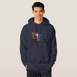 Veste À Capuche motocycliste santa claus mens sweatshirt