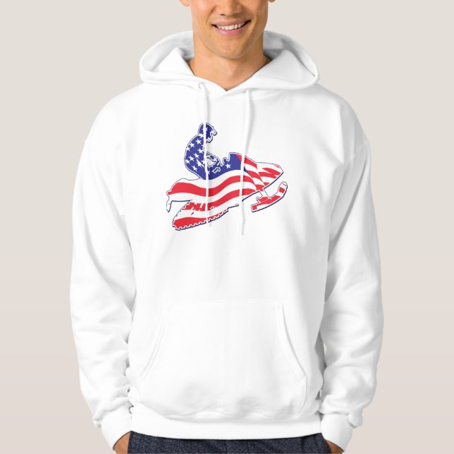 Veste À Capuche Motoneige patriotique (Devant)
