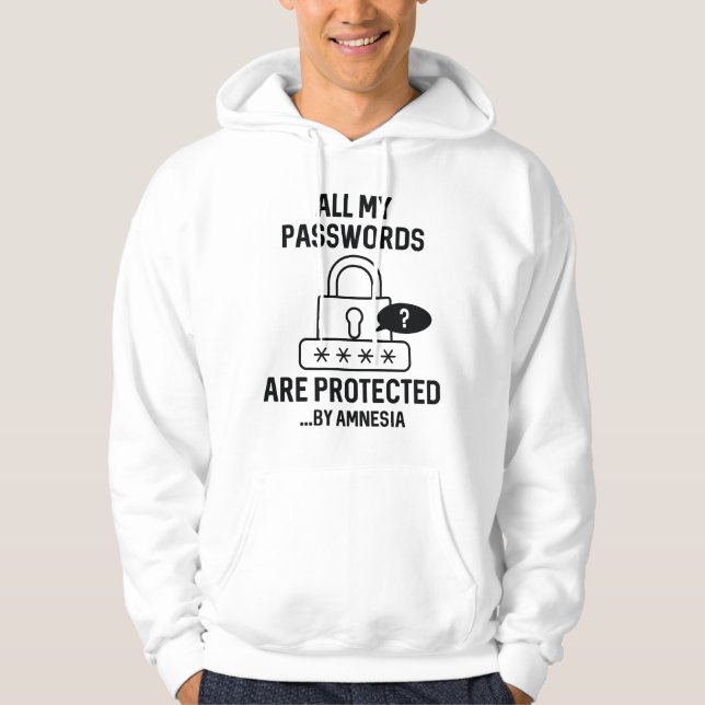 Veste À Capuche Mots de passe d'amnésie (Devant)