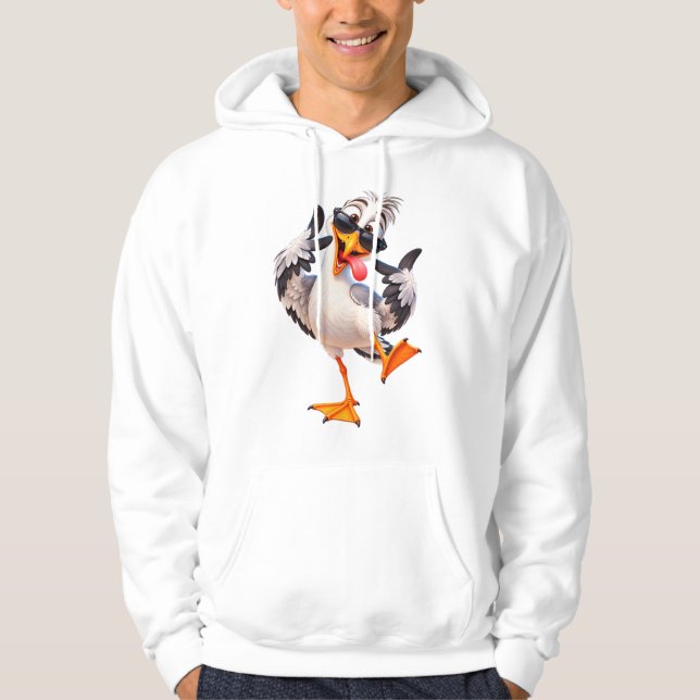 Veste À Capuche Mouette Danseuse Drôle  (Devant)