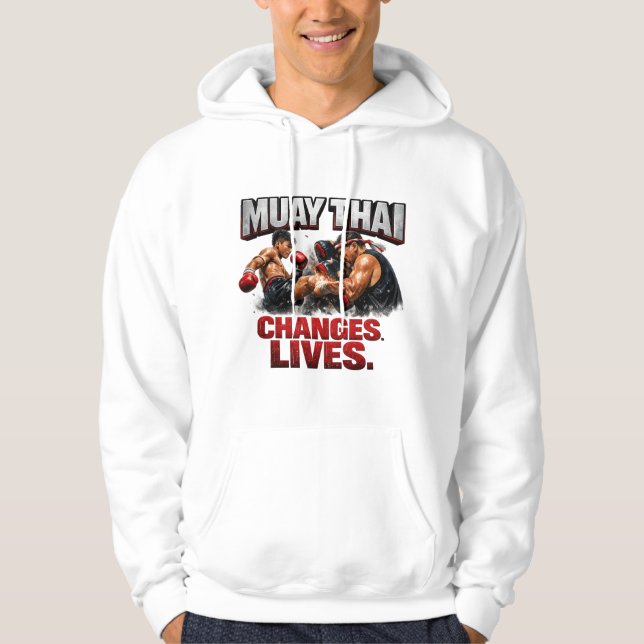 Veste À Capuche Muay Thai Change des Vies  (Devant)