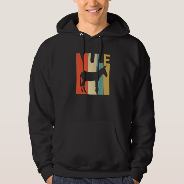 Veste À Capuche Mule mûre animal (Devant)