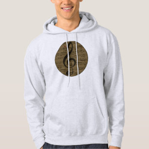 Veste À Capuche Musical Treble Clef Sheet Musique Classique