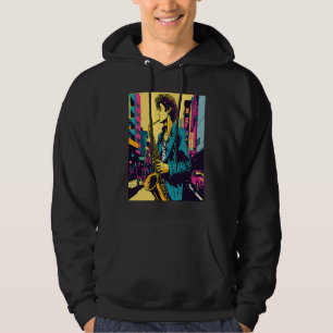 Veste À Capuche Musicien Saxophoniste Professionnel Saxophone Pop 