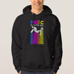 Veste À Capuche Musique Est Mon Equalizer Thérapeutique Dj Rainbow
