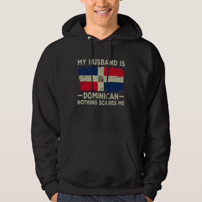 Veste À Capuche My Husband is Dominican Nothing Scares Me Wife (Devant)