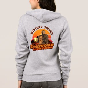 Veste À Capuche Mystère résolu tout le monde aime le café Bigfoot