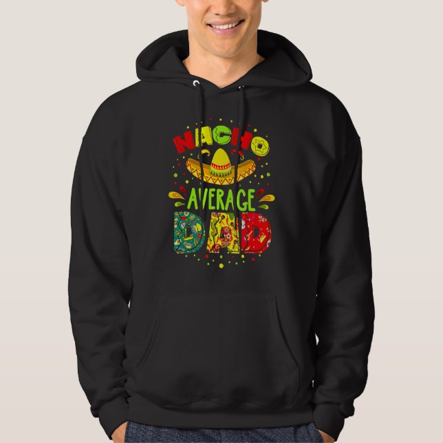 Veste À Capuche Nacho Moyenne Papa Cool mexicain Cinco De Mayo Fai (Devant)