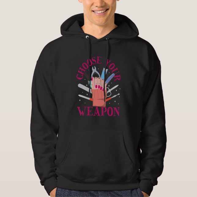 Veste À Capuche Nail Tech Travail Uniforme Clou Polonais (Devant)
