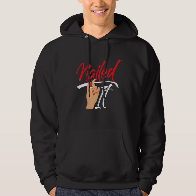 Veste À Capuche Nail Tech Travail Uniforme Nail Polonais 6 (Devant)
