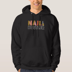 Veste À Capuche Nail Tech Travail Uniforme Nail Polonais Leopard C