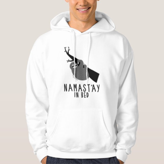 Veste À Capuche namast'ay dans la paresse de lit (Devant)