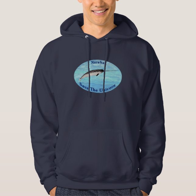 Veste À Capuche Narwhal - Sauvez La Licorne (Devant)