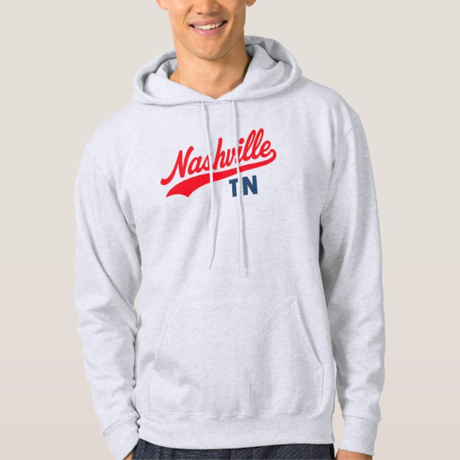 Veste À Capuche Nashville TN Swoosh Script Design - Retro (Devant)