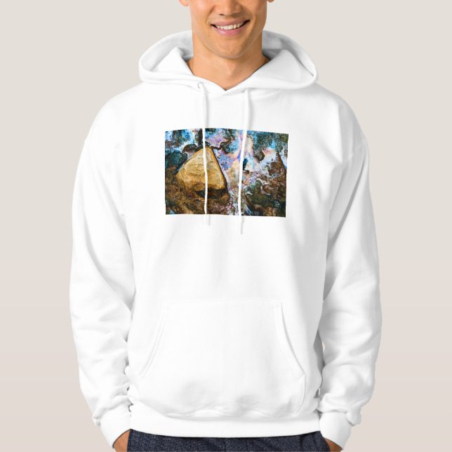 Veste À Capuche nature abstraite eau morte (Devant)