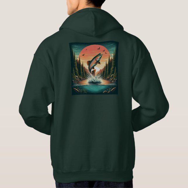 Veste À Capuche Nature extérieure de la truite (Dos)