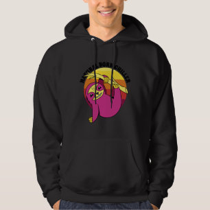 Veste À Capuche Naturel Born Chiller Funny Sloth Lazy Sloth Mignon