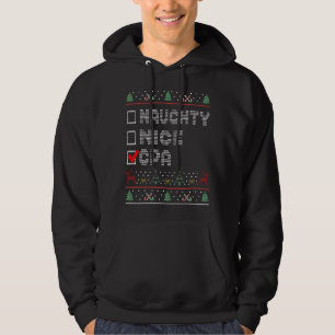 Veste À Capuche Naughty Nice Cpa Correspondance Groupe de Noël Pyj