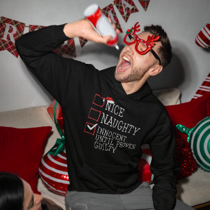 Veste À Capuche Naughty ou Nice Noël