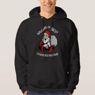 Veste À Capuche Naughty Santa Claus X Mas Humour Funny Christm