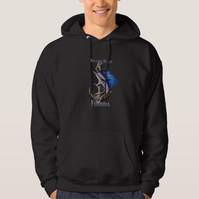 Veste À Capuche Navarre Beach Floride Espadon Marlin Ocean Fishi (Devant)