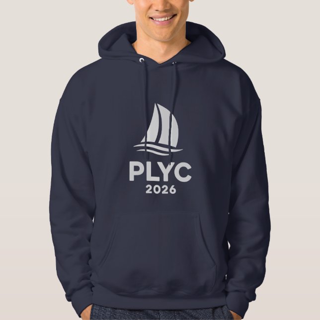 Veste À Capuche Navy Blue Hoodie w PLYC 2026 Logo  (Devant)