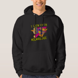 Veste À Capuche Né à Milwaulkkee dans les années 80 Amour Rétro de