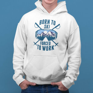 Veste À Capuche Né À Ski Forcé À Travailler