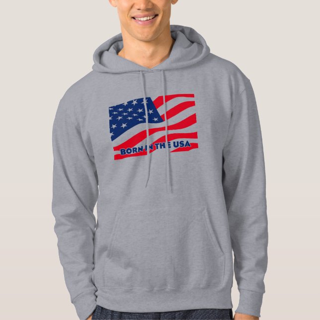 Veste À Capuche Né aux États-Unis (Devant)