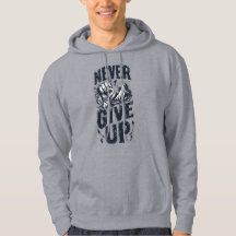 Ne jamais abandonner Sweat-shirt de motivation pou