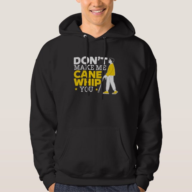 Veste À Capuche Ne me faites pas de Canne vous chatouiller Braille (Devant)