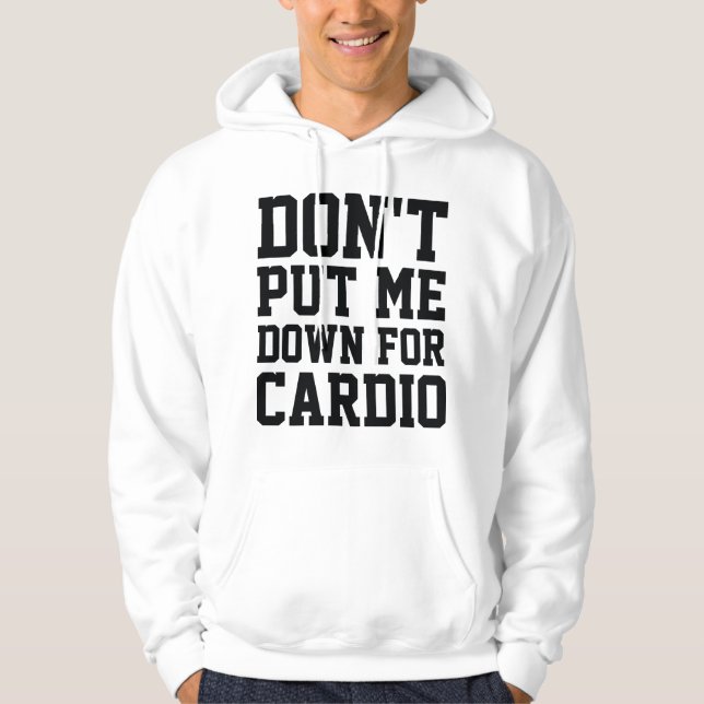 Veste À Capuche Ne me mets pas à terre pour Cardio (Devant)